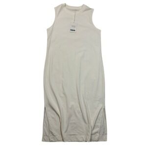 EVERLANE NWT Weekend Sleeveless Tank Dress Cream Cotton Size Women's M‎